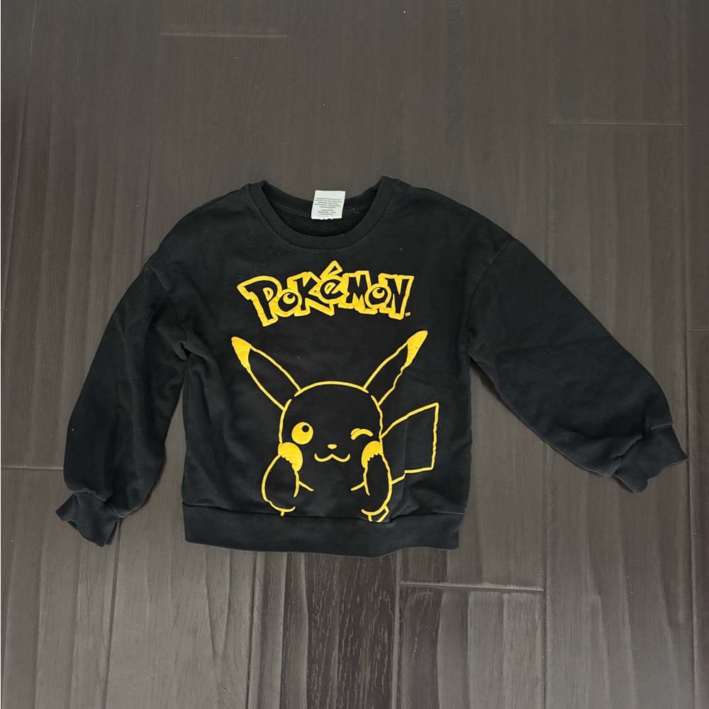 EUC Pokemon Kids Black Sweatshirt SIZE M
